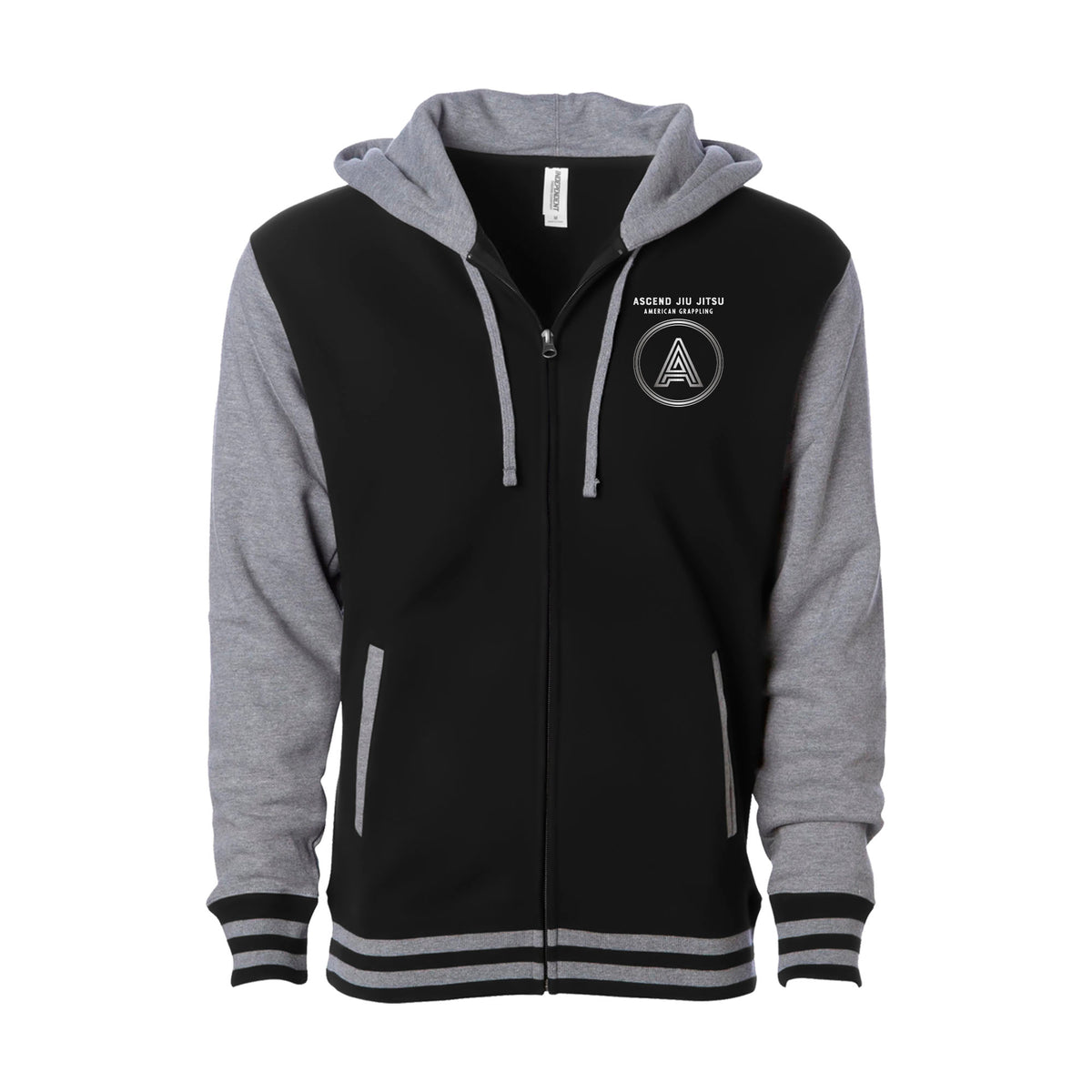Ascend Jiu Jitsu Academy Varsity Zip-Up Hoodies #8012 B
