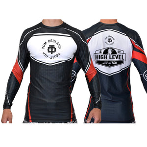 High Level JJ Academy Ranked Long Sleeve Rash Guards #8013 A