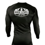 High Level JJ All Black Custom Rash Guards Long Sleeves #8013 A