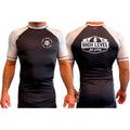 High Level JJ All Black Ranked Short Sleeve Rash Guards #8013 A