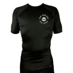 High Level JJ All Black Custom Rash Guards Short Sleeves #8013 A