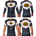 High Level JJ Academy Rash Guards Black/White #8013 B
