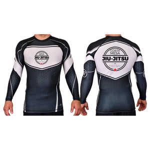 Costa Mesa Jiu Jitsu Academy Rash Guards Black/White #8014