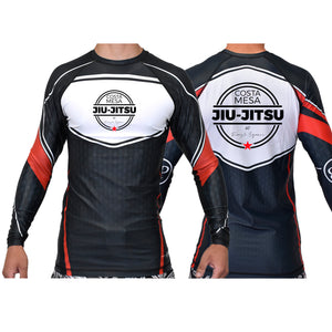 Costa Mesa Jiu Jitsu Academy Ranked Long Sleeve Rash Guards #8014