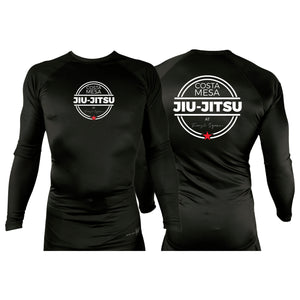 Costa Mesa Jiu Jitsu All Black Custom Rash Guards Long Sleeves #8014