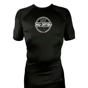Costa Mesa Jiu Jitsu All Black Custom Rash Guards Short Sleeves #8014