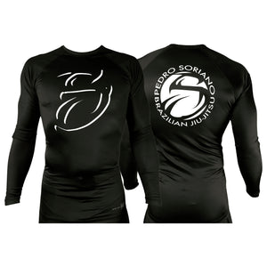 Shadow S All Black Custom Rash Guards Long Sleeves #8015 B