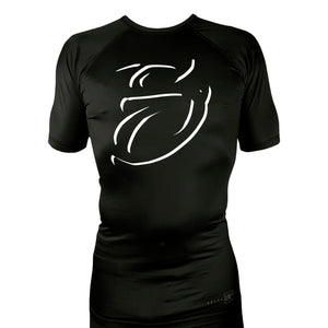 Shadow S All Black Custom Rash Guards Short Sleeves #8015 B