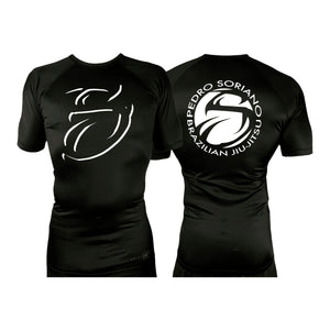 Shadow S All Black Custom Rash Guards Short Sleeves #8015 B