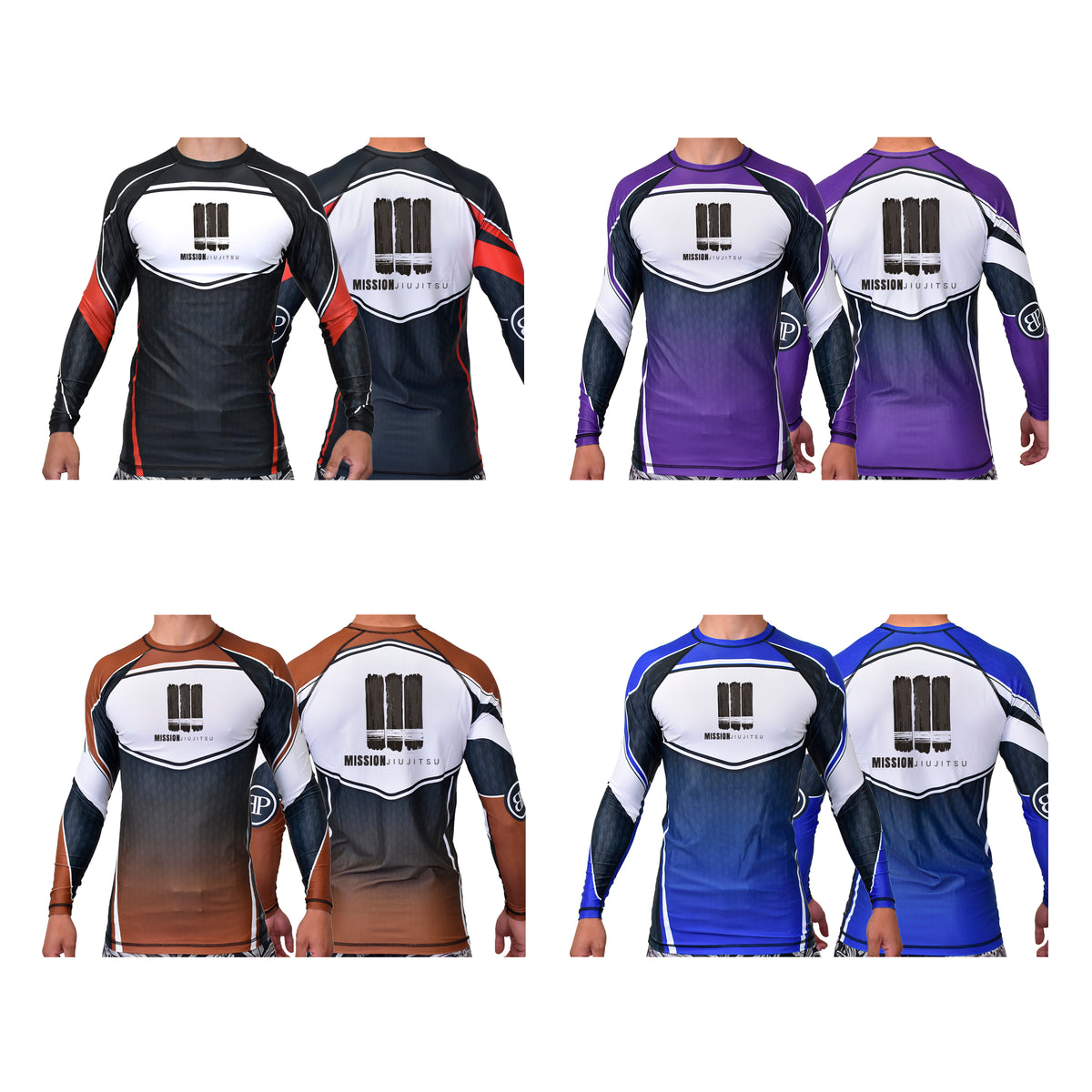 Mission JJ Academy Ranked Long Sleeve Rash Guards #8016