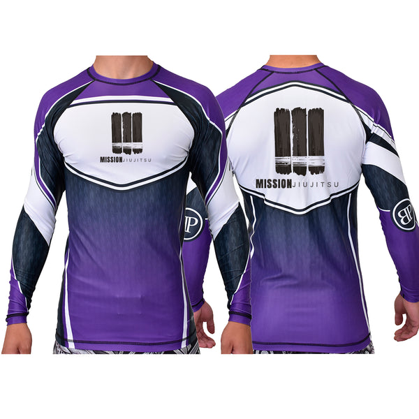 Mission JJ Academy Ranked Long Sleeve Rash Guards #8016 - Break Point FC
