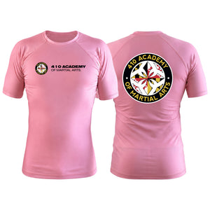 410 Academy of Martial Arts Pink Custom Rash Guards Short Sleeve #8017