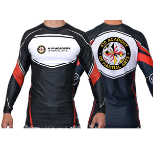 410 Academy of Martial Arts Academy Ranked Long Sleeve Rash Guards #8017