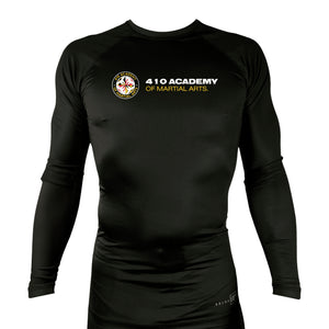 410 Academy of Martial Arts All Black Custom Rash Guards Long Sleeves #8017