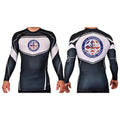 410 Academy of Martial Arts Academy Rash Guards Black/White #8017 C