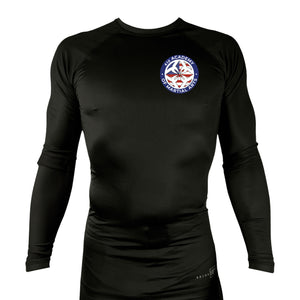 410 Academy of Martial Arts All Black Rash Guards Long Sleeves #8017 C