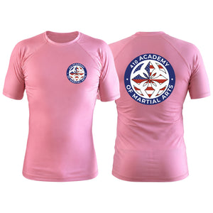 410 Academy of Martial Arts Pink Rash Guards Short Sleeve #8017 C