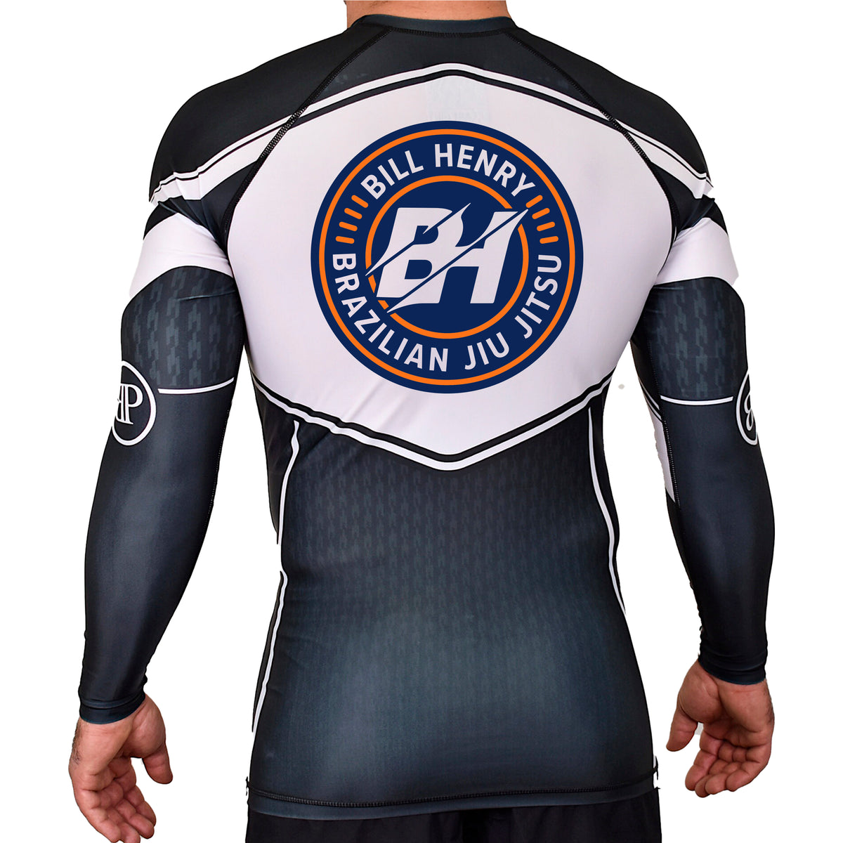 Bill Henry BJJ Academy Rash Guards Black/White #8018