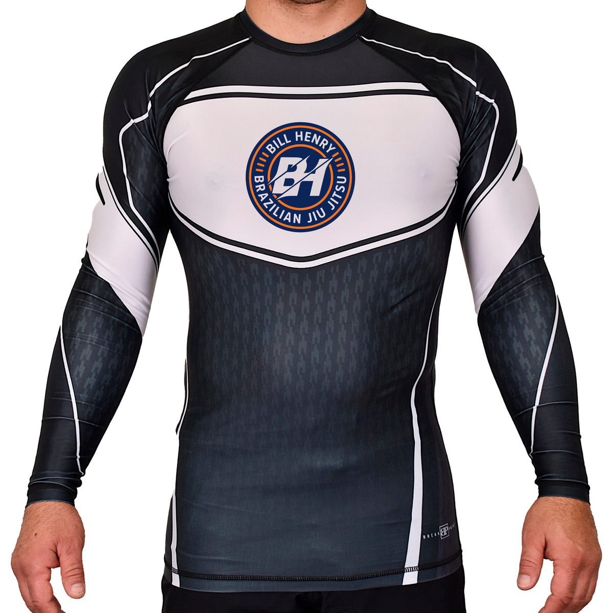 Bill Henry BJJ Academy Rash Guards Black/White #8018