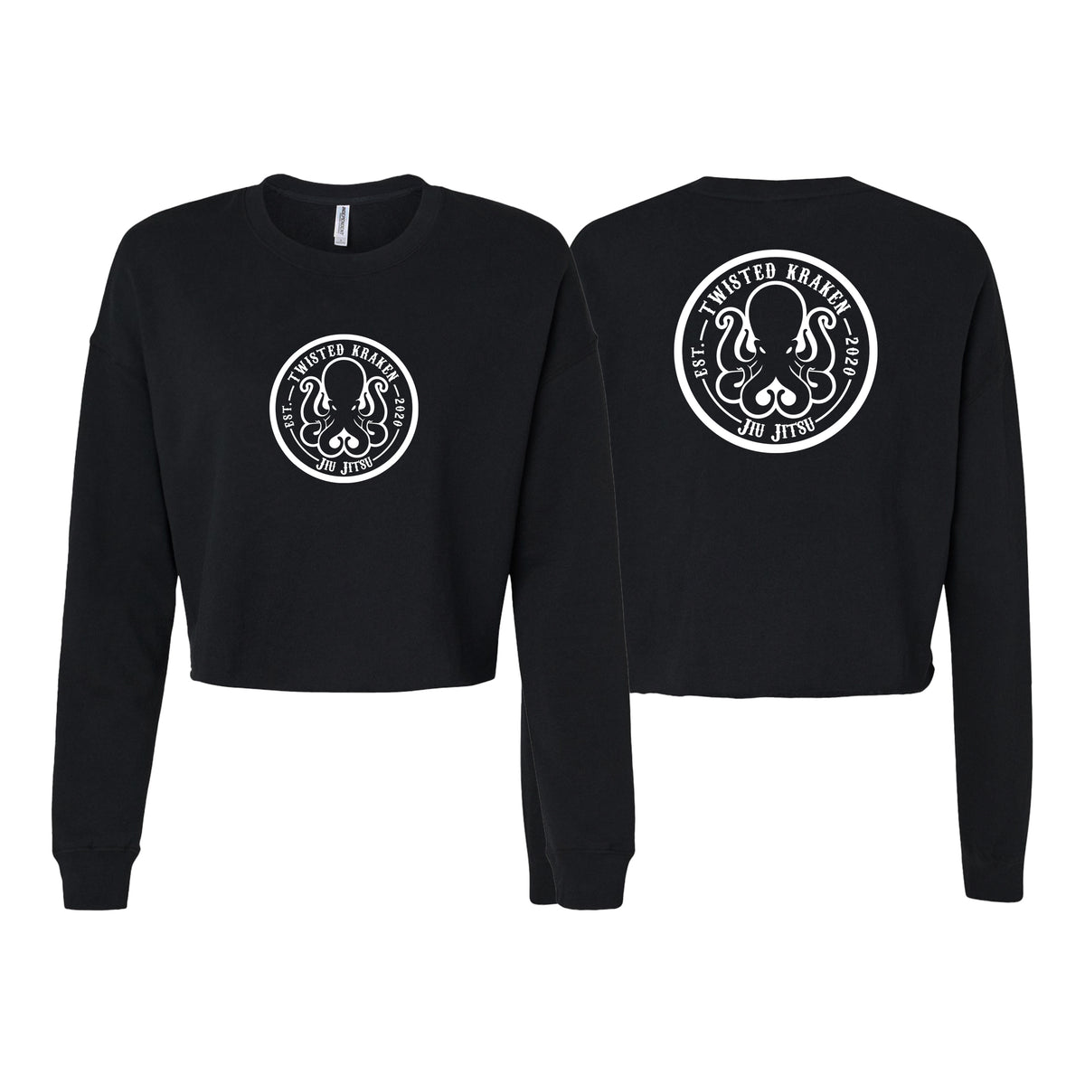 Twisted Kraken Jiu Jitsu Women's Cropped Crewneck Sweatshirt #8019 A