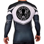Twisted Kraken Jiu Jitsu Academy Rash Guards Black/White #8019
