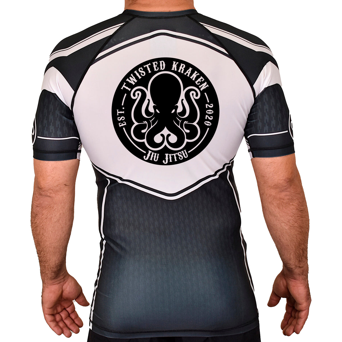 Twisted Kraken Jiu Jitsu Academy Rash Guards Black/White #8019