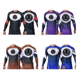 Twisted Kraken Jiu Jitsu Academy Ranked Long Sleeve Rash Guards #8019