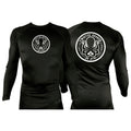 Twisted Kraken Jiu Jitsu All Black Custom Rash Guards Long Sleeves #8019