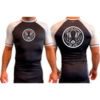 Twisted Kraken Jiu Jitsu All Black Ranked Short Sleeve Rash Guards #8019