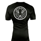 Twisted Kraken Jiu Jitsu All Black Custom Rash Guards Short Sleeves #8019