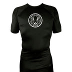 Twisted Kraken Jiu Jitsu All Black Custom Rash Guards Short Sleeves #8019