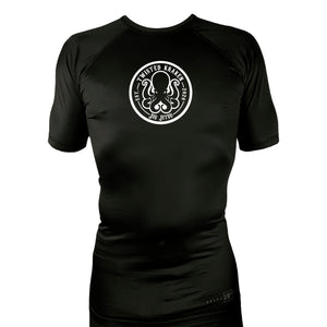 Twisted Kraken Jiu Jitsu All Black Custom Rash Guards Short Sleeves #8019