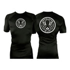 Twisted Kraken Jiu Jitsu All Black Custom Rash Guards Short Sleeves #8019