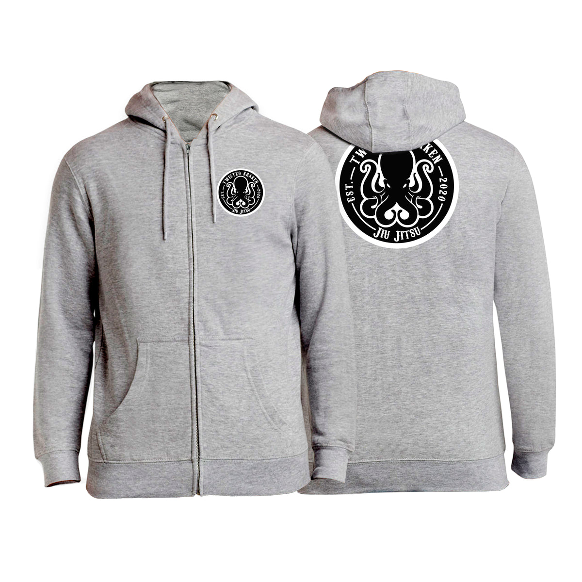 Twisted Kraken Jiu Jitsu Academy Zip Up Hoodies #8019 B