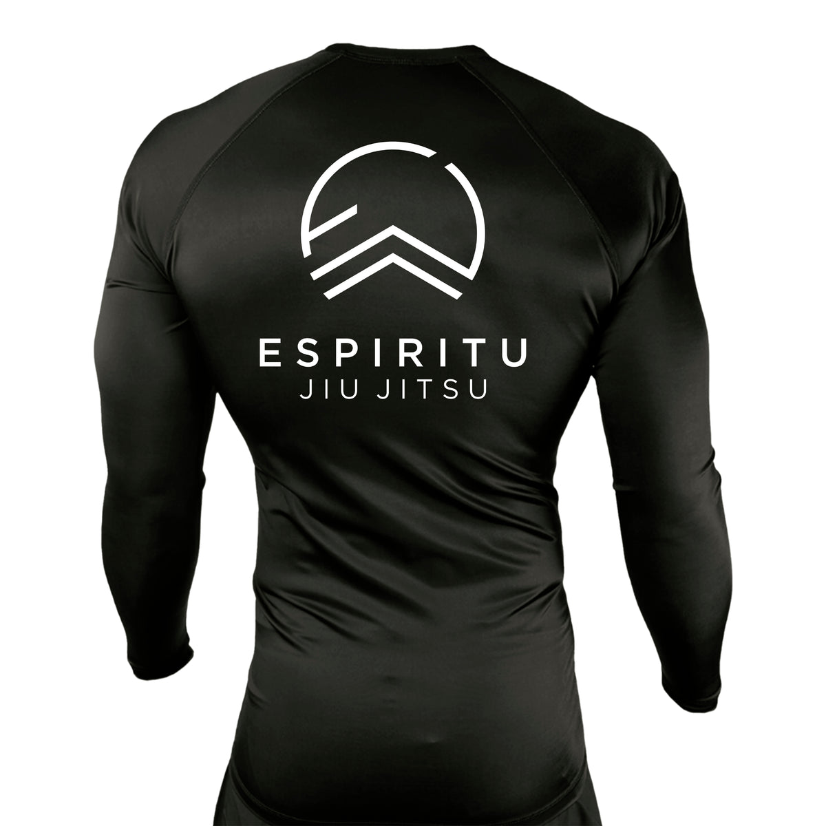 Espiritu Jiu Jitsu All Black Custom Rash Guards Long Sleeves #8020 C