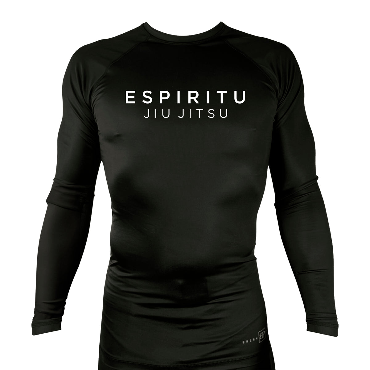 Espiritu Jiu Jitsu All Black Custom Rash Guards Long Sleeves #8020 C