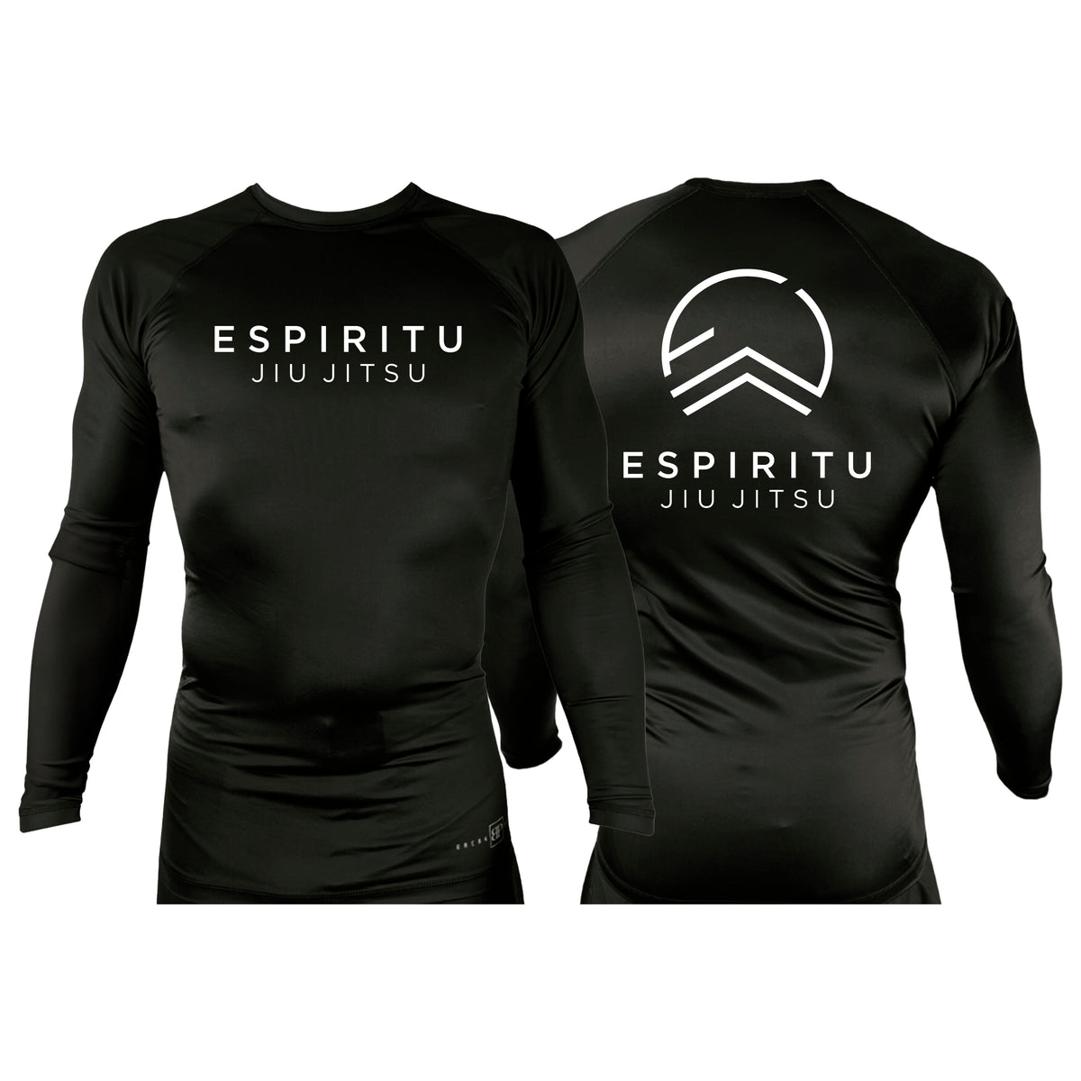 Espiritu Jiu Jitsu All Black Custom Rash Guards Long Sleeves #8020 C