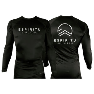 Espiritu Jiu Jitsu All Black Custom Rash Guards Long Sleeves #8020 C