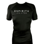 Espiritu Jiu Jitsu All Black Custom Rash Guards Short Sleeves #8020 C