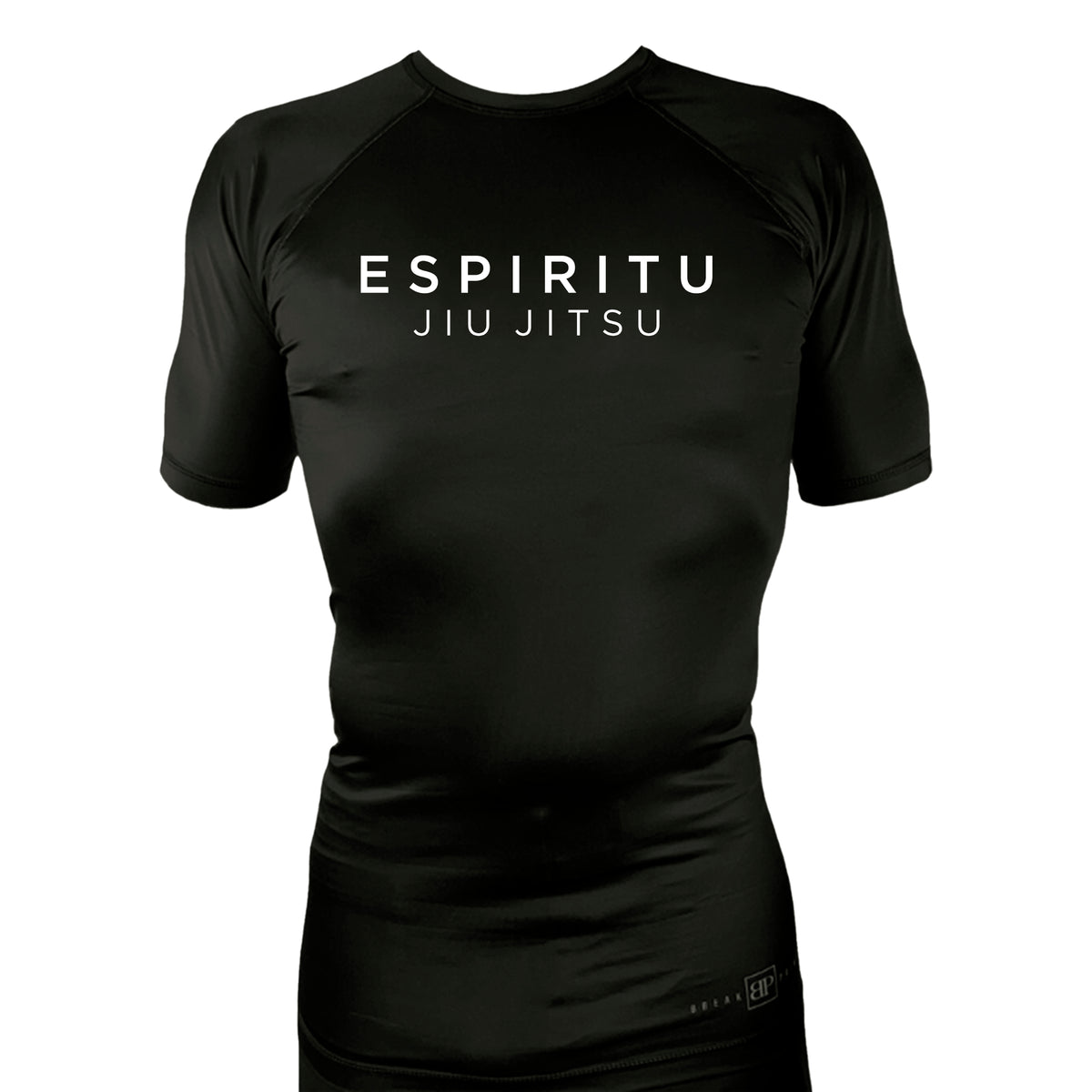 Espiritu Jiu Jitsu All Black Custom Rash Guards Short Sleeves #8020 C