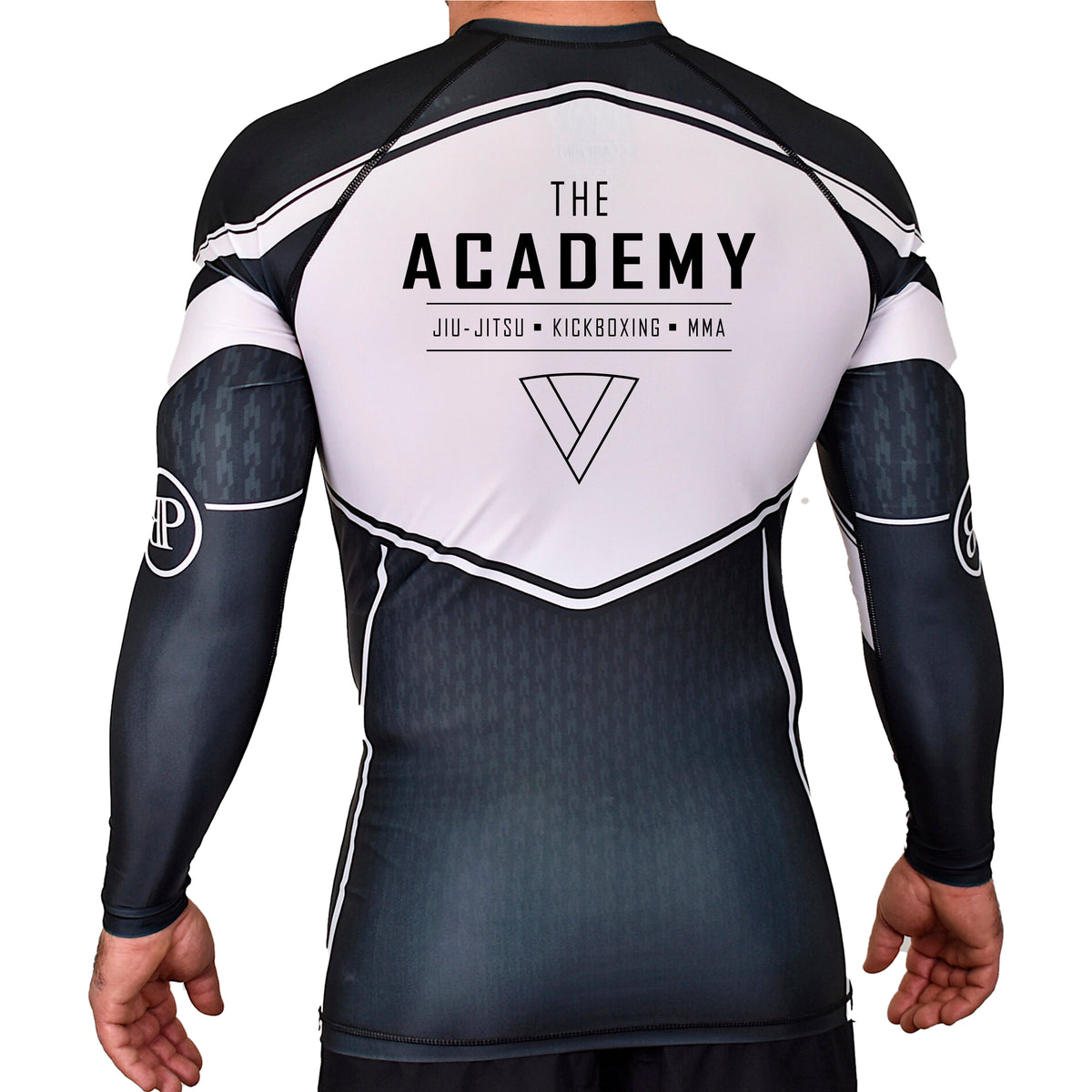 The Academy of Jiu Jitsu Academy Rash Guards Black/White #8021