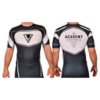 The Academy of Jiu Jitsu Academy Rash Guards Black/White #8021