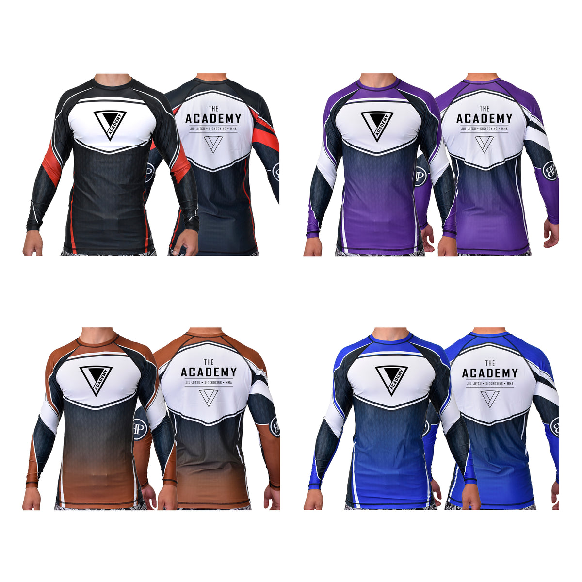 The Academy of Jiu Jitsu Academy Ranked Long Sleeve Rash Guards #8021
