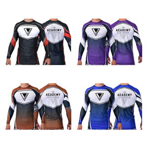 The Academy of Jiu Jitsu Academy Ranked Long Sleeve Rash Guards #8021