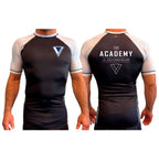 The Academy of Jiu Jitsu All Black Ranked Short Sleeve Rash Guards #8021