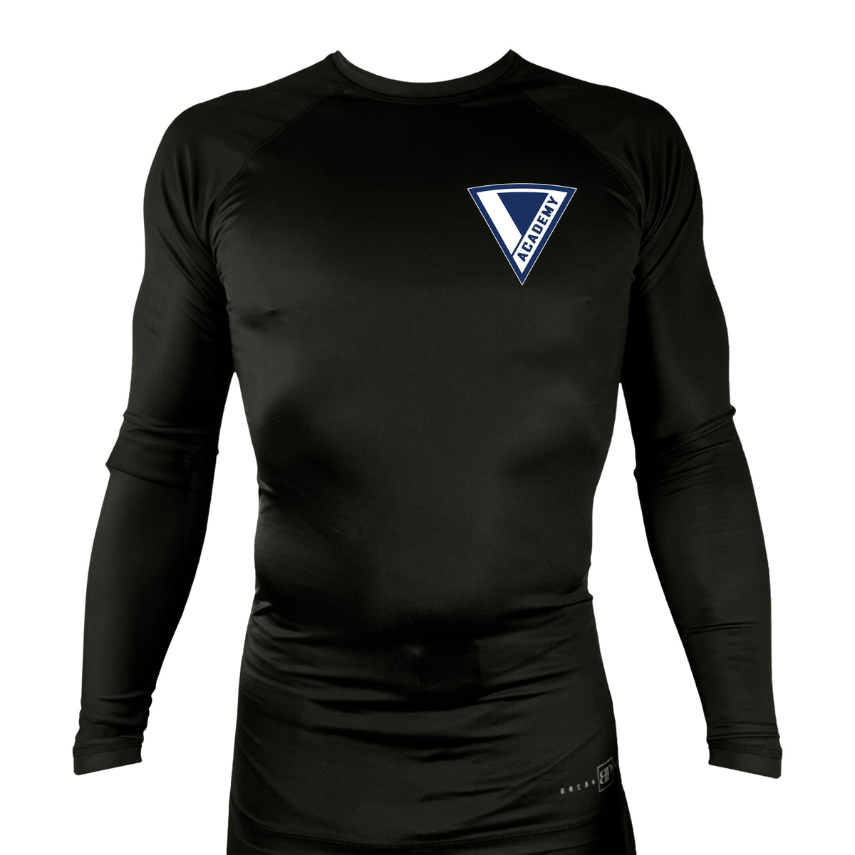 The Academy of Jiu Jitsu All Black Custom Rash Guards Long Sleeves #8021