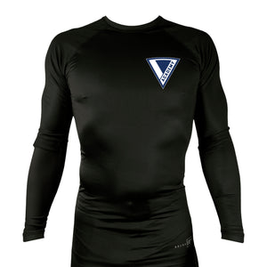 The Academy of Jiu Jitsu All Black Custom Rash Guards Long Sleeves #8021