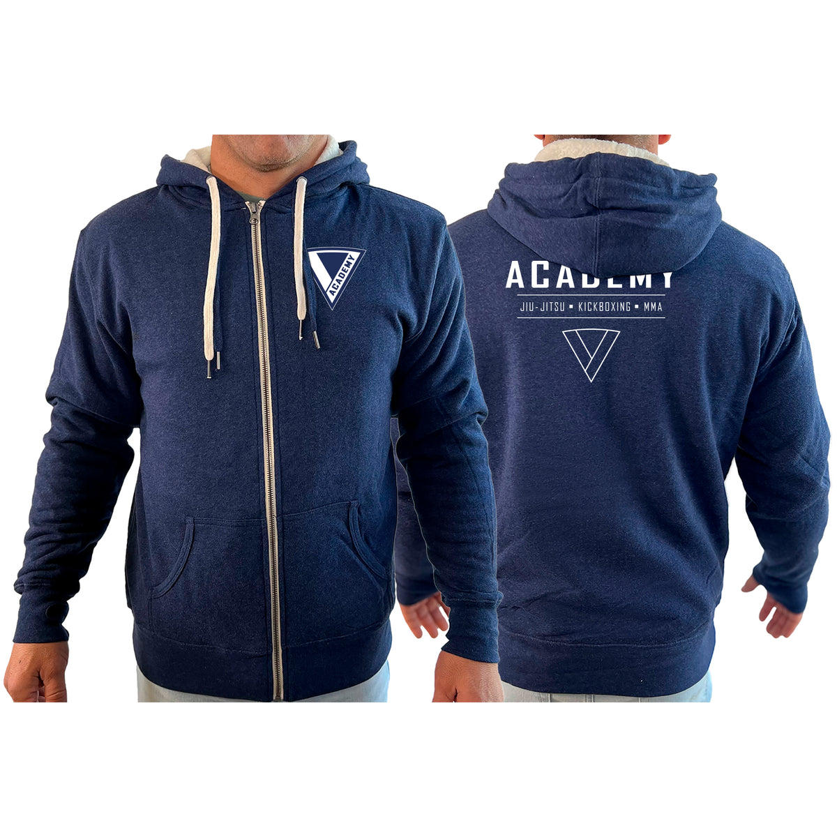 The Academy of Jiu Jitsu Academy Sherpa Lined Zip-Up Hoodie #8021 A