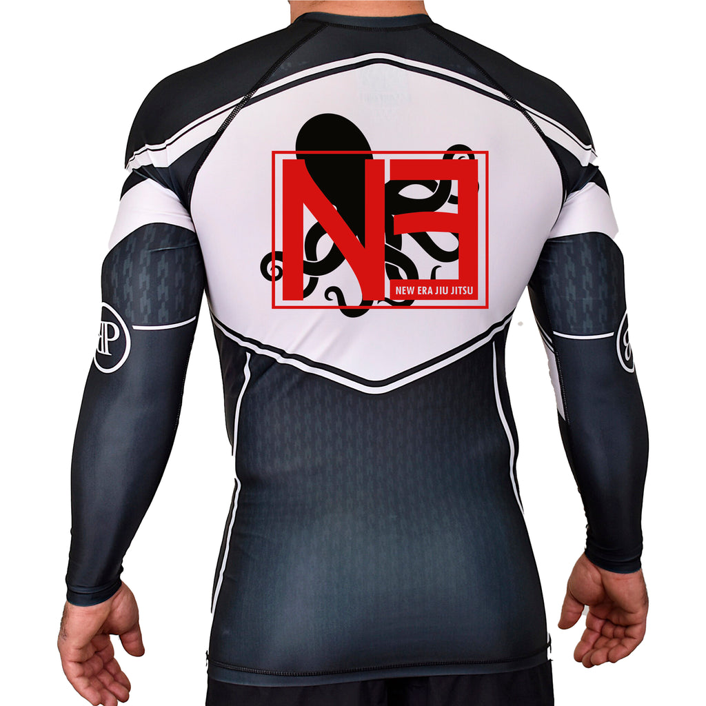 New Era Jiu Jitsu Academy Rash Guards Black/White #8022 B