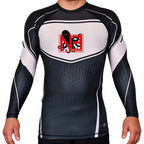 New Era Jiu Jitsu Academy Rash Guards Black/White #8022 B